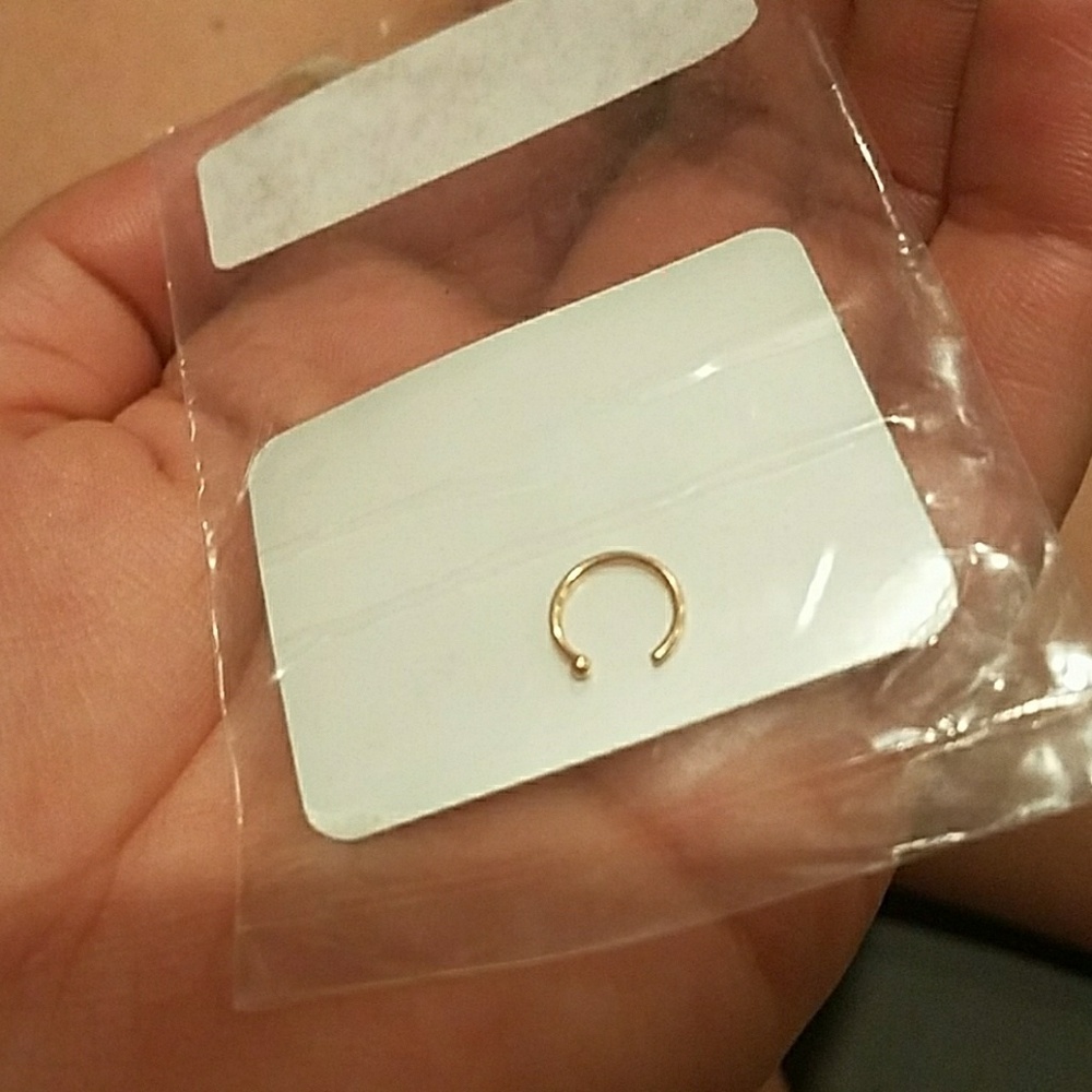 SOLD✔Solid 14K Rose Gold Nose Hoop